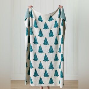 NWT Anthropologie NYC Ballet Cotton Knit Icon Throw Blanket